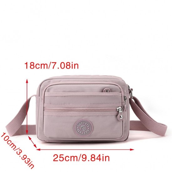 Versatile Nylon Crossbody Bag in Neutral