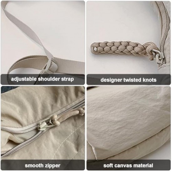 Office Ready Nylon Crossbody Bag in Neutral