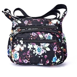 Layered Nylon Crossbody Bag in Neutral