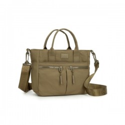 Premium Finish Nylon Crossbody Bag in Neutral