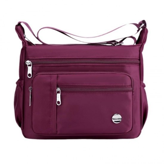 Simple Nylon Crossbody Bag in Neutral