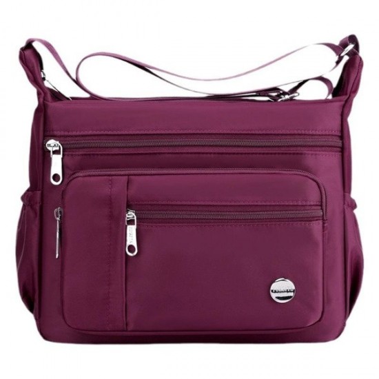 Simple Nylon Crossbody Bag in Neutral