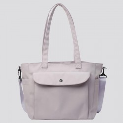 Relaxed Nylon Crossbody Bag in Neutral