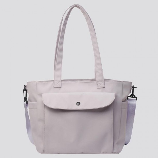 Relaxed Nylon Crossbody Bag in Neutral