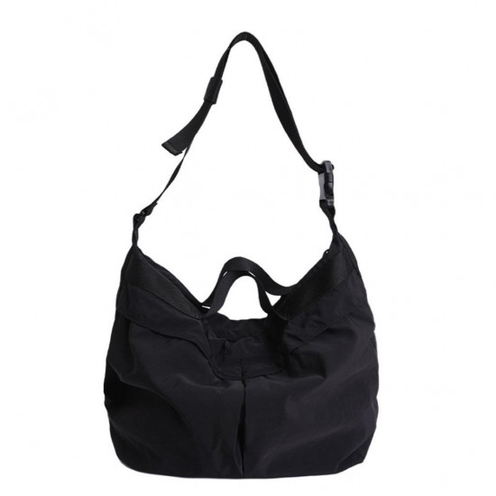 Layered Nylon Crossbody Bag in Neutral