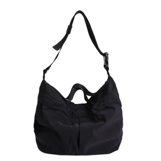 Layered Nylon Crossbody Bag in Neutral