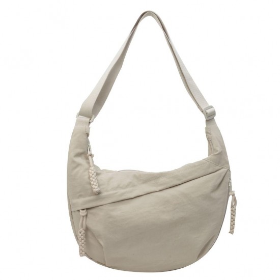 Simple Nylon Crossbody Bag in Neutral