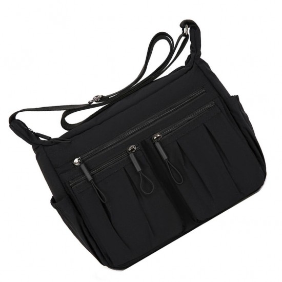 Durable Nylon Crossbody Bag in Neutral
