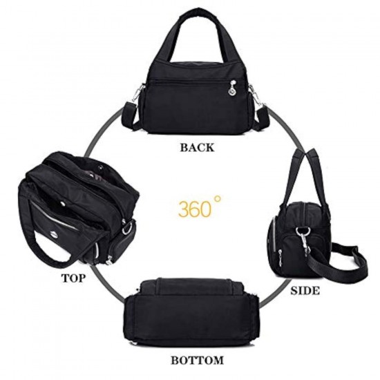 Smooth Nylon Crossbody Bag in Neutral