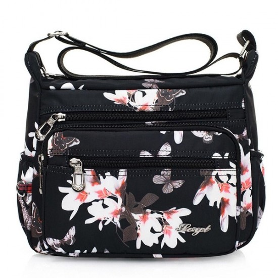 Compact Nylon Crossbody Bag in Neutral