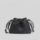 Textured Leather Bucket Bag in Neutral