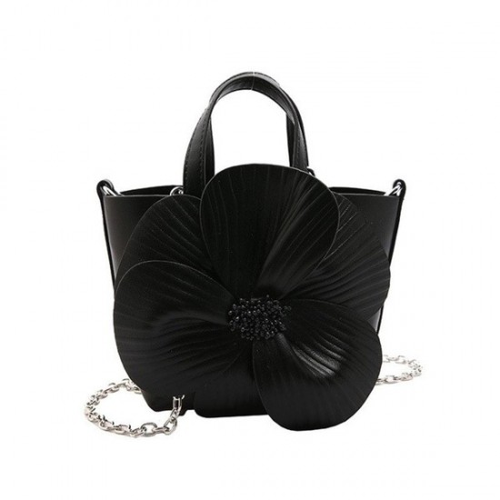 Functional Leather Bucket Bag in Neutral