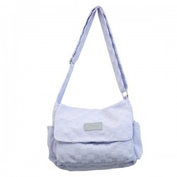 Streamlined Nylon Crossbody Bag in Neutral