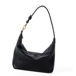 Clean Line Leather Bucket Bag in Neutral