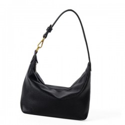 Clean Line Leather Bucket Bag in Neutral