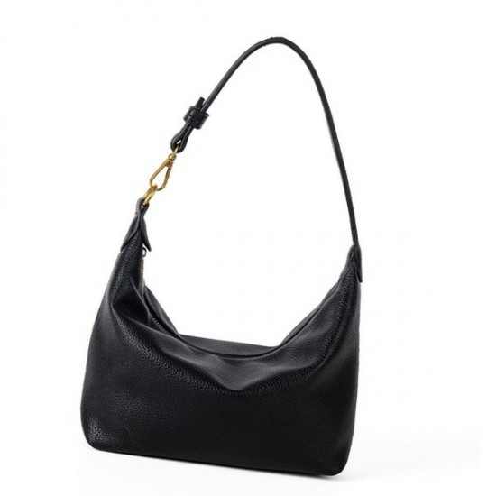 Clean Line Leather Bucket Bag in Neutral