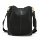 Contemporary Leather Bucket Bag in Neutral