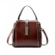 Layered Leather Bucket Bag in Neutral