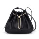 Comfort Fit Leather Bucket Bag in Neutral